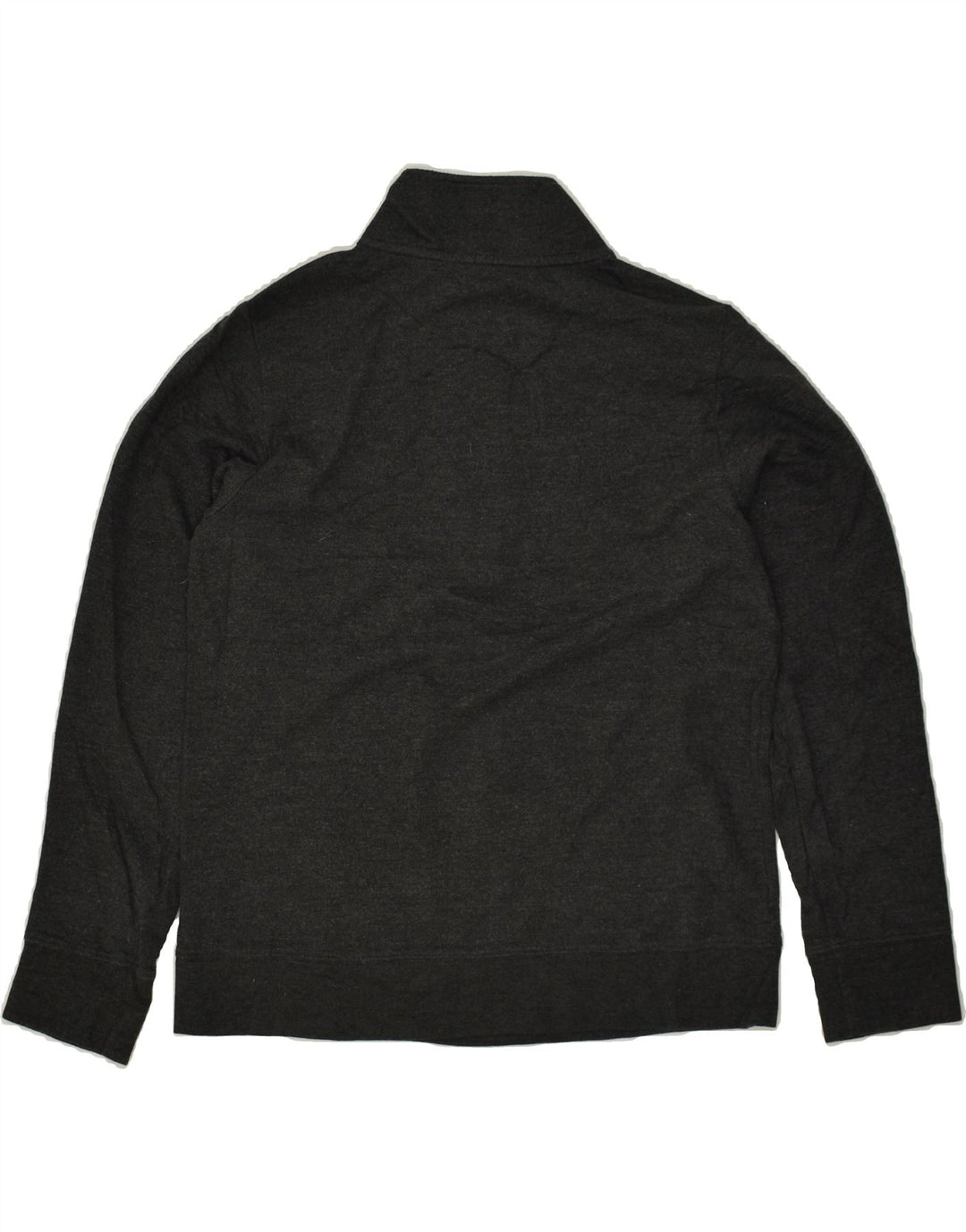 EDDIE BAUER Womens Zip Neck Sweatshirt Jumper UK 10 Small Grey Cotton | Vintage Eddie Bauer | Thrift | Second-Hand Eddie Bauer | Used Clothing | Messina Hembry 