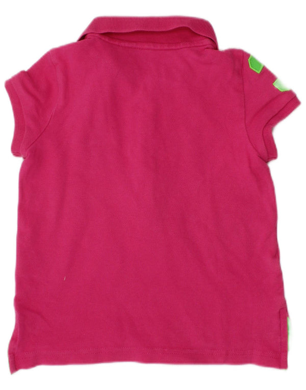 RALPH LAUREN Baby-Mädchen-Poloshirt mit Grafik, 18–24 Monate, rosa Baumwolle