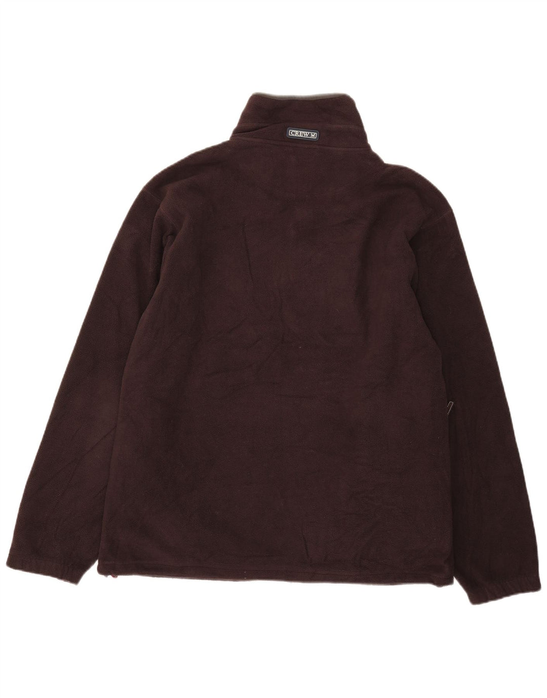 Crew Clothing Herren-Fleecepullover mit Reißverschluss am Hals, groß, braun, Polyester