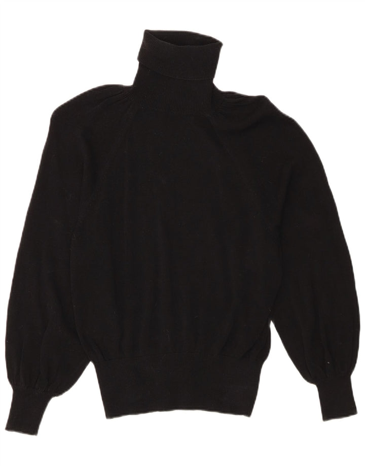Zara Damen-Pullover mit Rollkragen, Gr. 10, Größe S, Schwarz, Lyocell