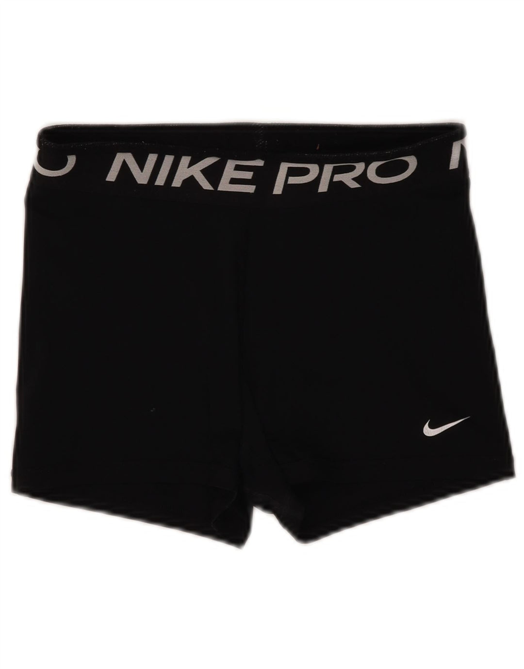 Nike Damen Dri Fit Graphic Sport Shorts UK 12 Medium Schwarz Polyester