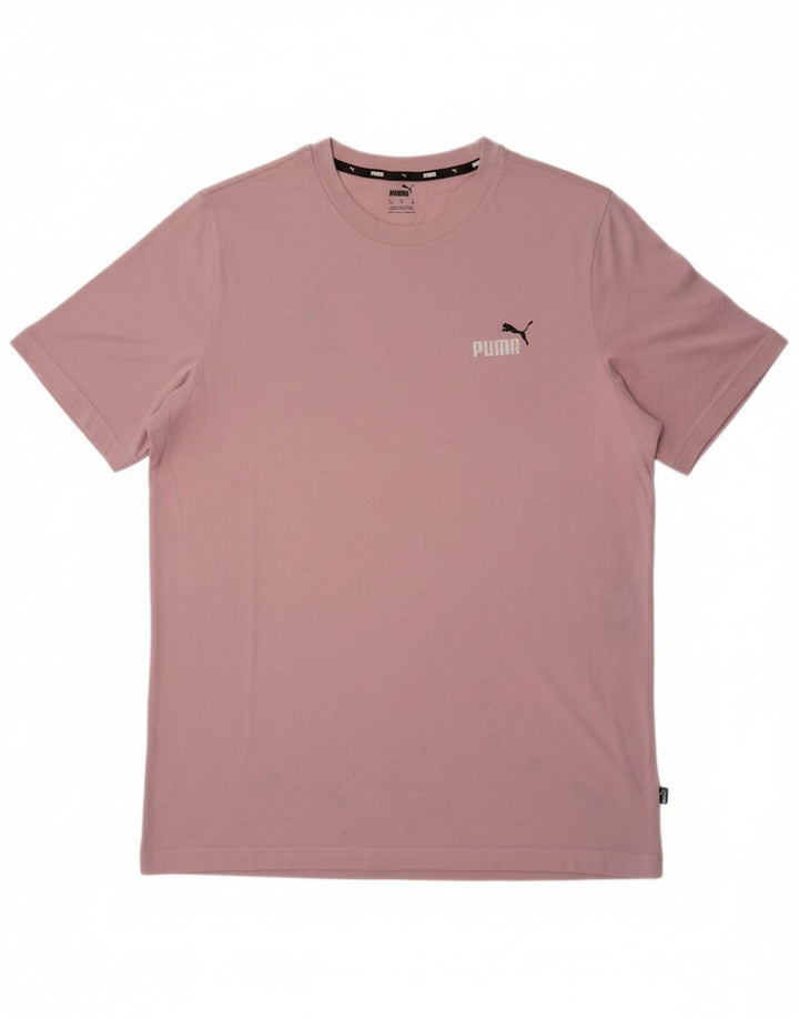 PUMA Mens T-Shirt Top XL Pink Cotton