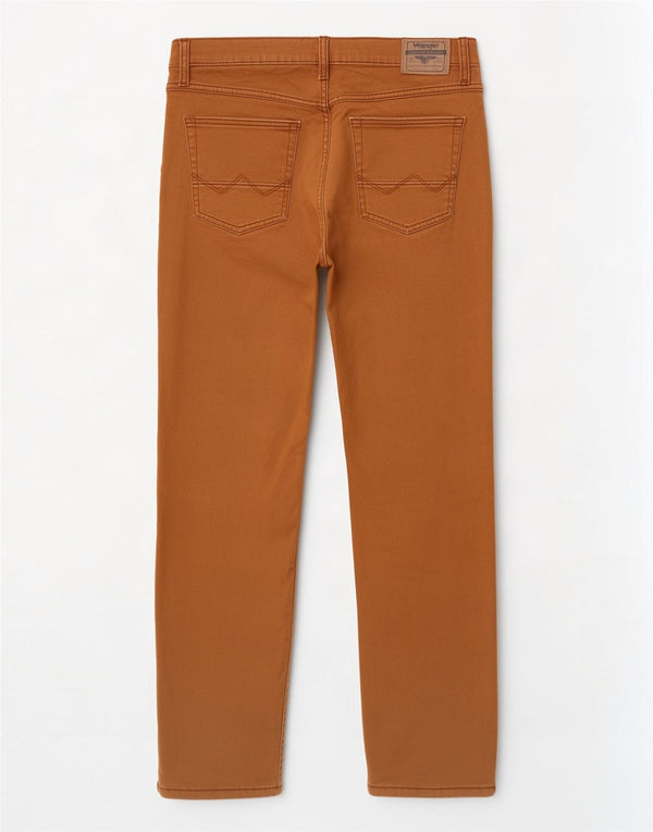 Wrangler Herren gerade Freizeithose W33 L30 braune Baumwolle