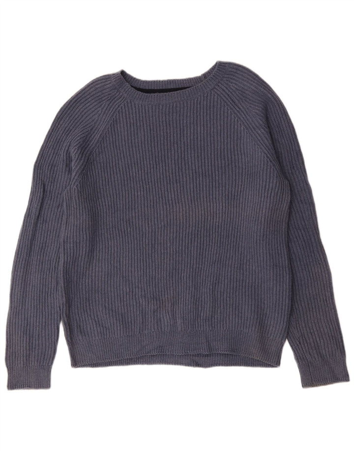 Fat Face Herren-Pullover mit U-Boot-Ausschnitt, groß, marineblaue Baumwolle