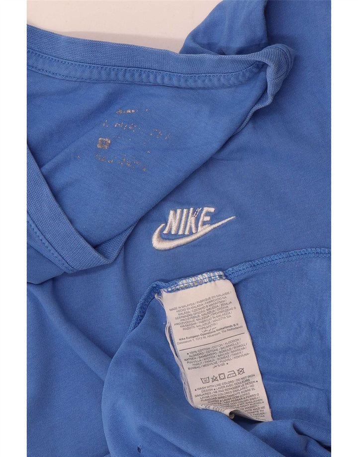 Nike Herren-T-Shirt aus mittelblauer Baumwolle