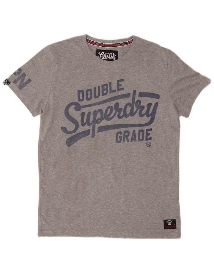 SUPERDRY Herren Grafik-T-Shirt-Oberteil Mittelgraues Polyester