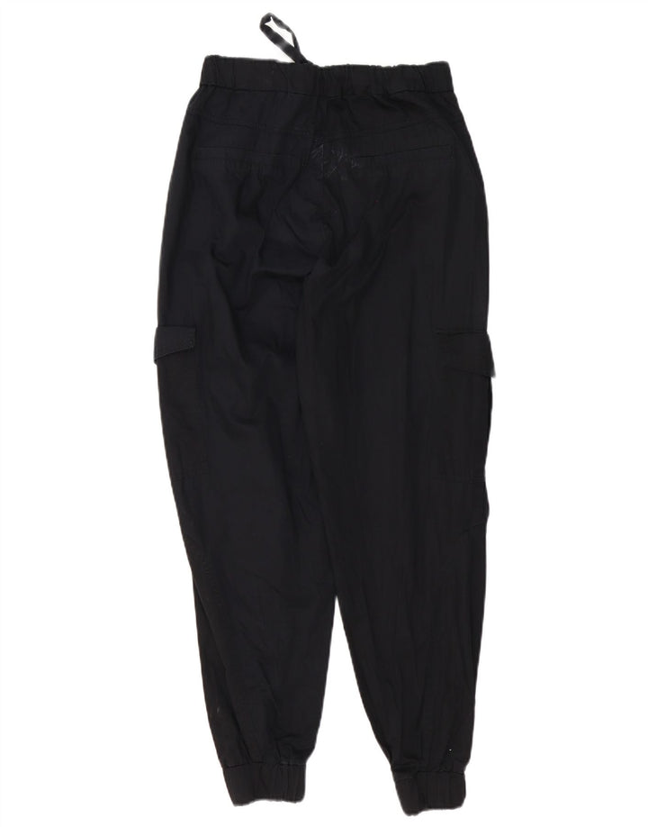 Zara Damen-Jogginghose, Cargohose, Größe S, W26, L27, Schwarz, Baumwolle