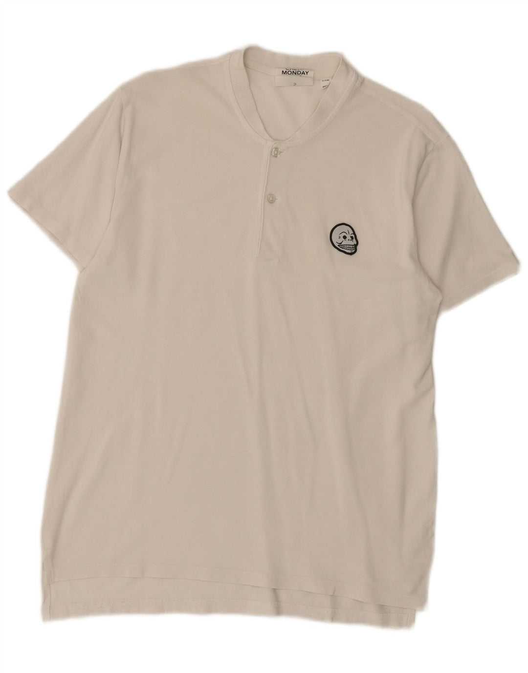 Cheap Monday Herren-T-Shirt-Oberteil, Größe S, aus weißer Baumwolle