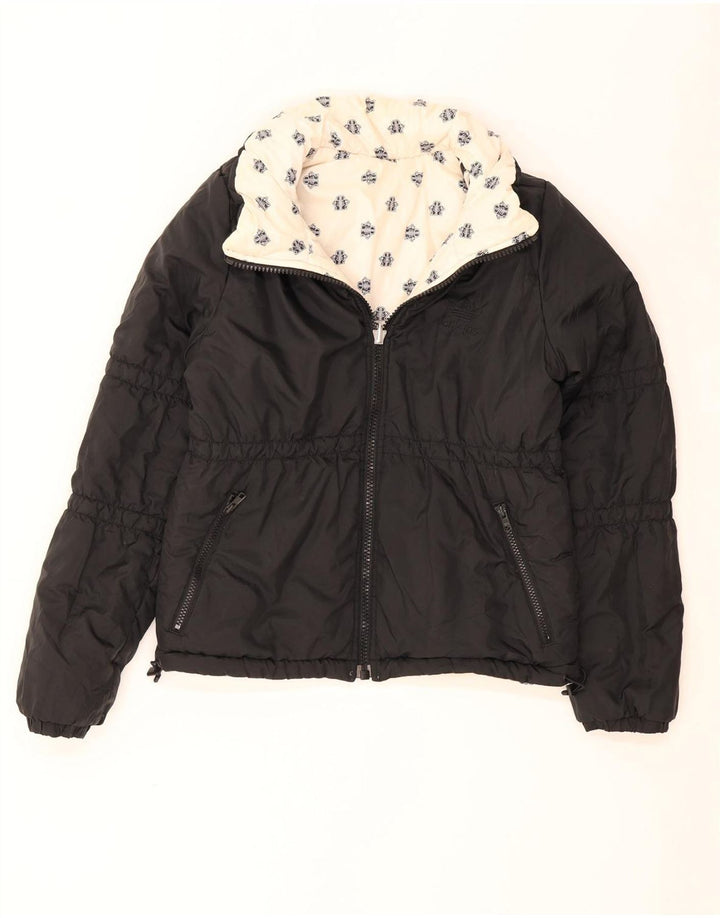 Adidas Mädchen Wendejacke mit Grafik, gepolstert, 14–15 Jahre, weißes Nylon