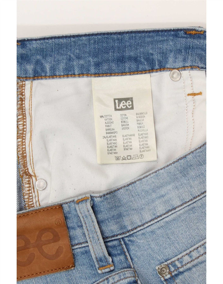 Lee Herren Rider Denim Shorts W31 Mittelblaue Baumwolle