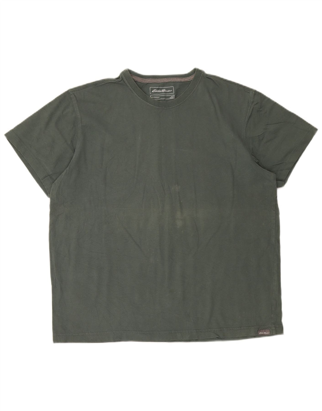 EDDIE BAUER Herren T-Shirt Top Large Khaki Baumwolle
