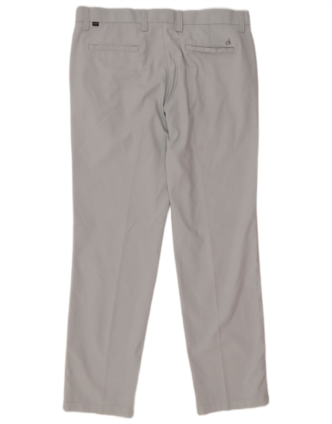 Calvin Klein Herren gerade Freizeithose W36 L31 Grau Polyester