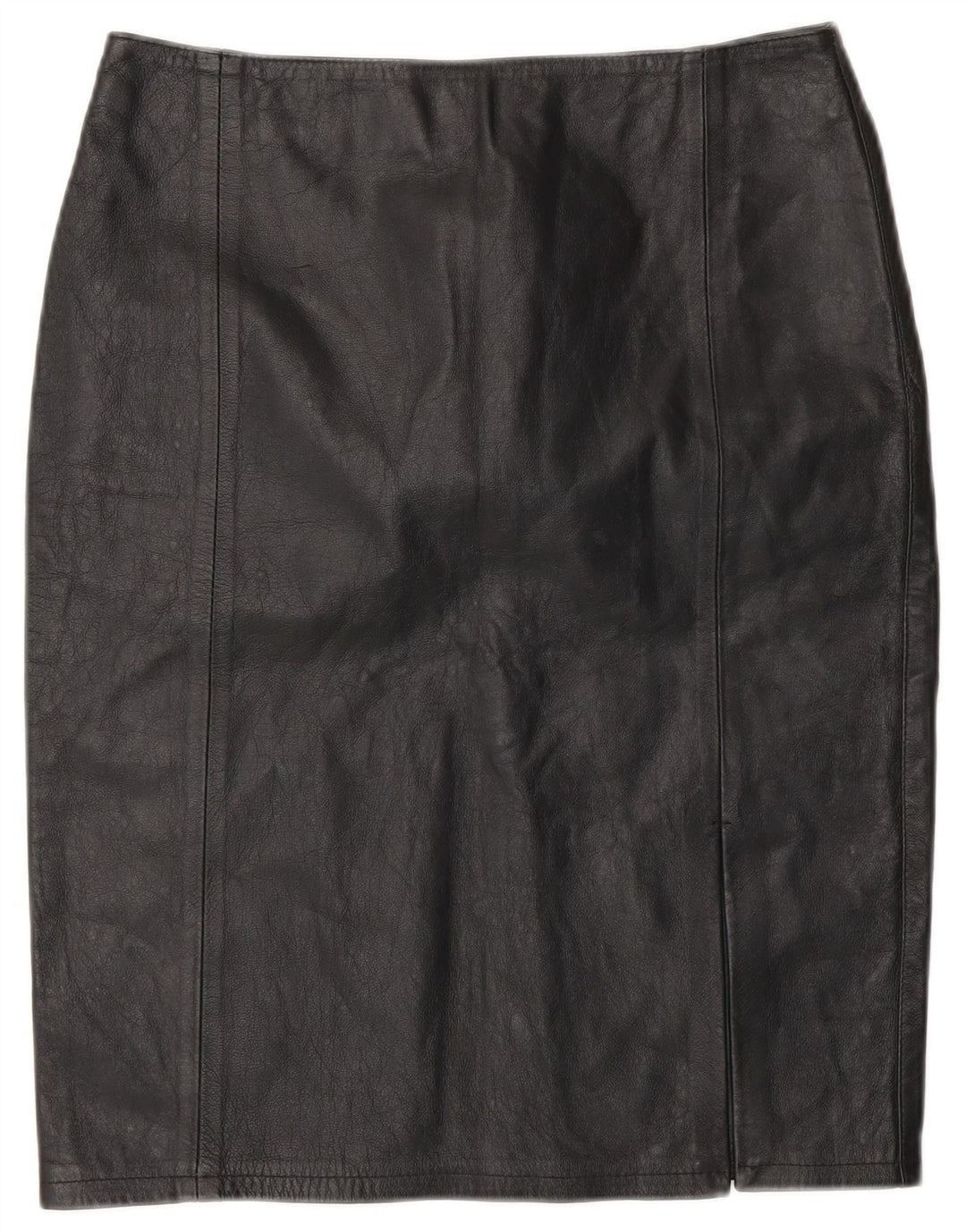 CONBIPEL Damen Lederrock IT 42 Medium W28 Schwarzes Leder