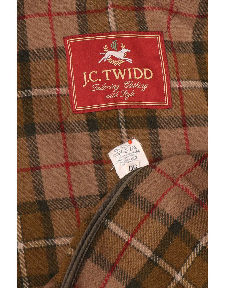 J. C. Twidd Herren-Dufflecoat mit Kapuze, IT 50, große Khaki-Wolle