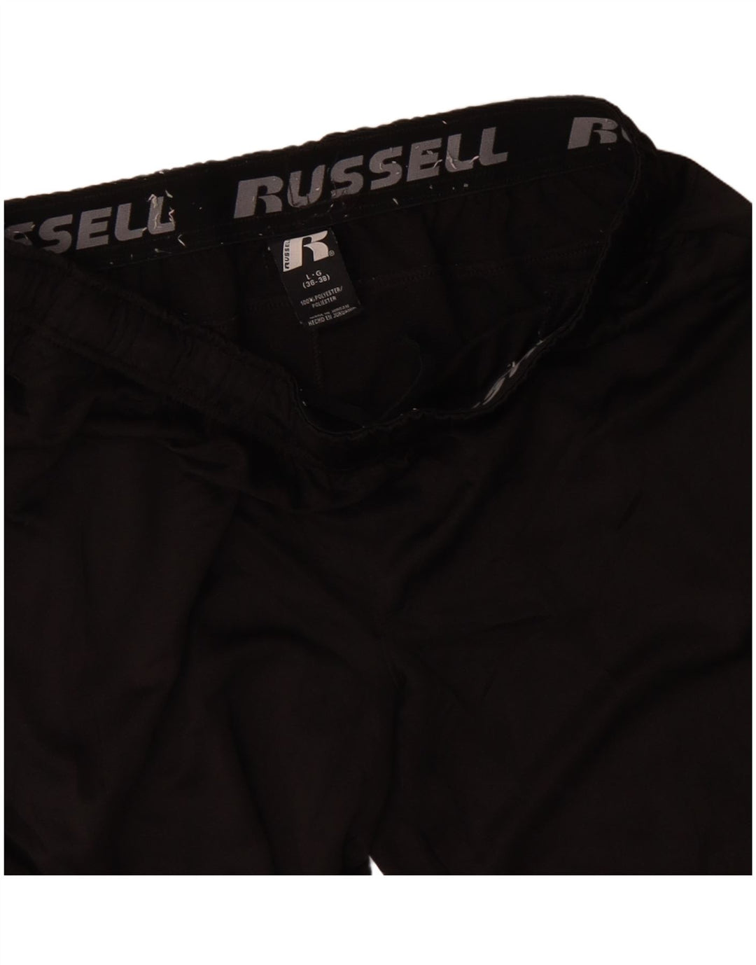 RUSSELL ATHLETIC Herren-Sportshorts, groß, schwarzes Polyester