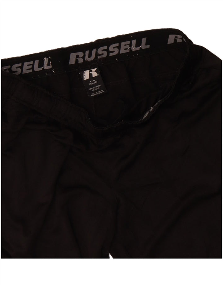 RUSSELL ATHLETIC Herren-Sportshorts, groß, schwarzes Polyester