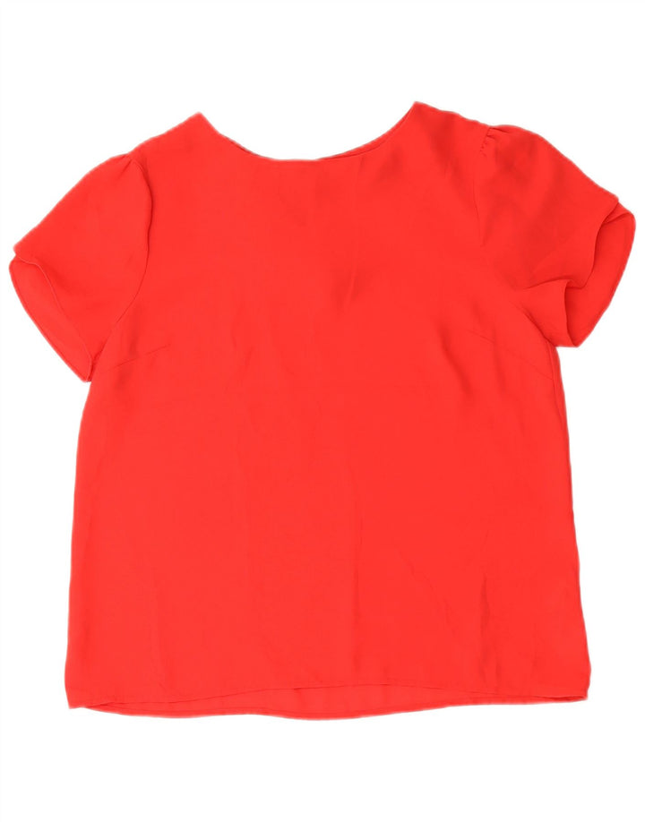 Oasis Damen-Blusenoberteil UK 10 Small Rot Polyester