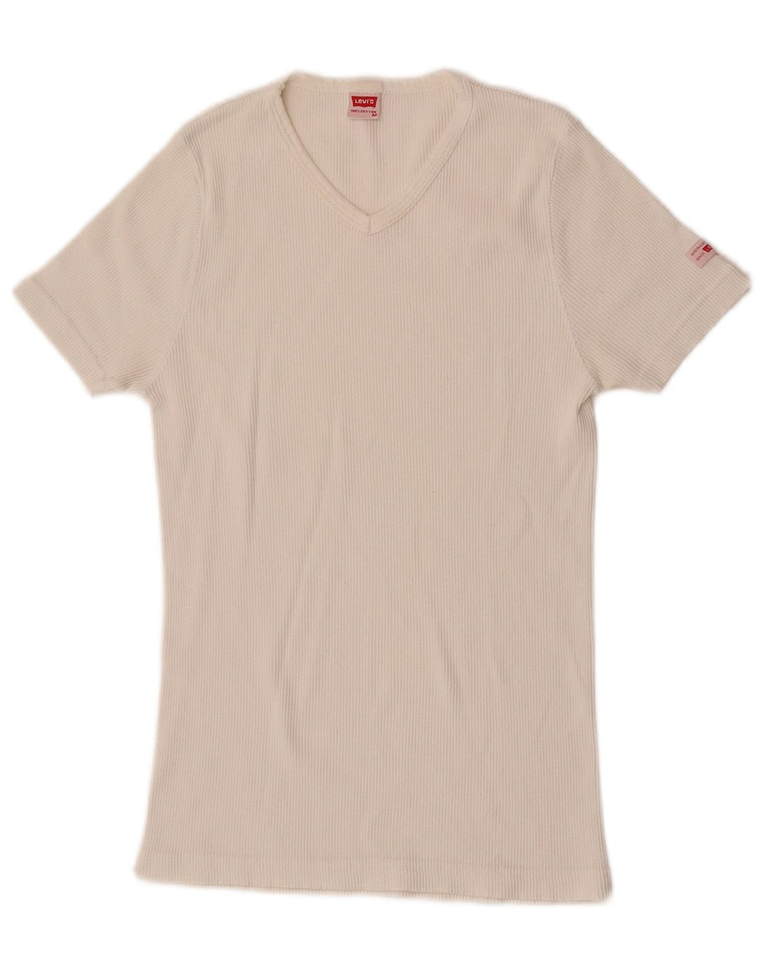 Levi's Damen T-Shirt Top UK 12 Mittelweiße Baumwolle