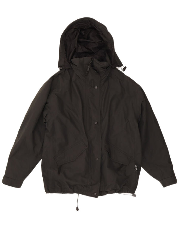 Bailo Damen-Windbreaker-Jacke mit Kapuze, übergroß, Gr. 6, XS, Schwarz, Polyamid