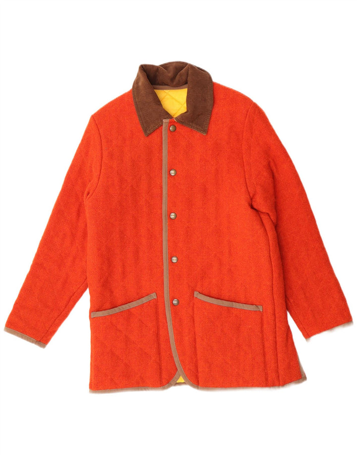 Vintage Herren gesteppte Windjacke UK 36 Small Orange