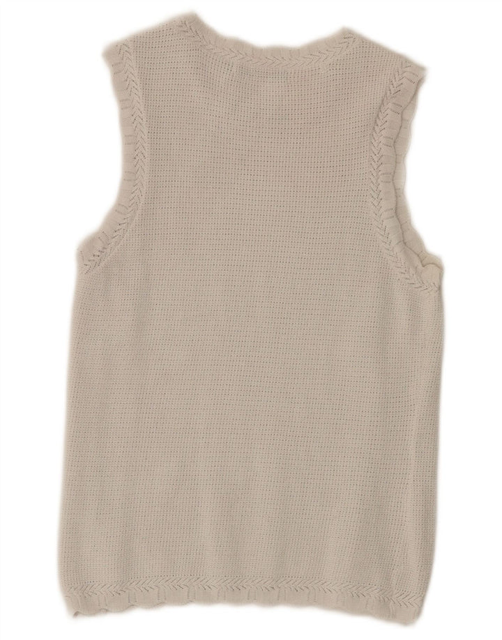 Oasis Damen Strickweste Top UK 8 Small Weiß