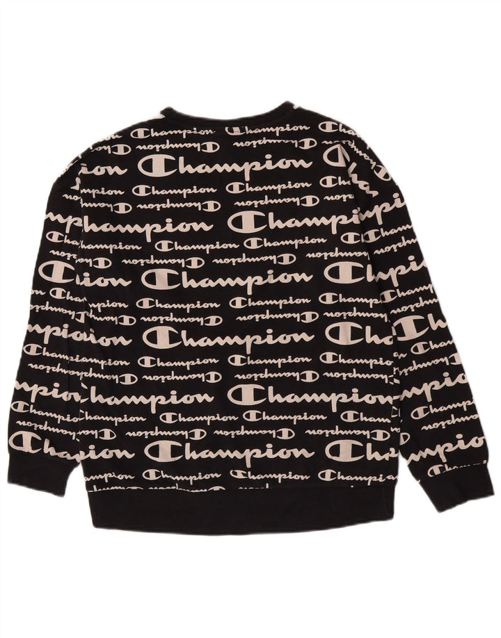 Champion Jungen-Sweatshirt mit Grafik, 13–14 Jahre, XL, Schwarz