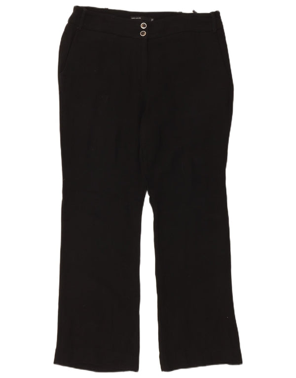 Karen Millen Damen Gerade Chinohose UK 14 Large W34 L30 Schwarz
