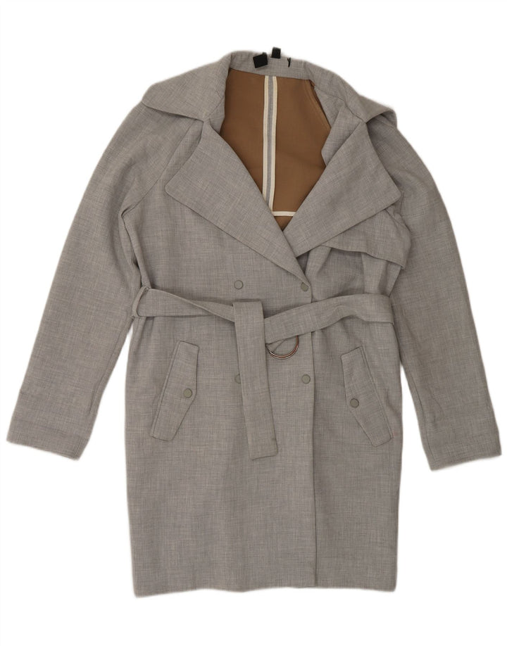 Topshop Damen Trenchcoat UK 8 Small Grau Polyester