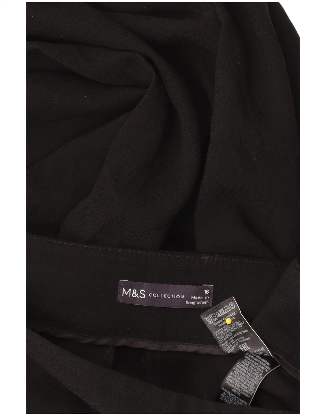 Marks & Spencer Damen Caprihose UK 16 Large W34 L22 Schwarz Polyester