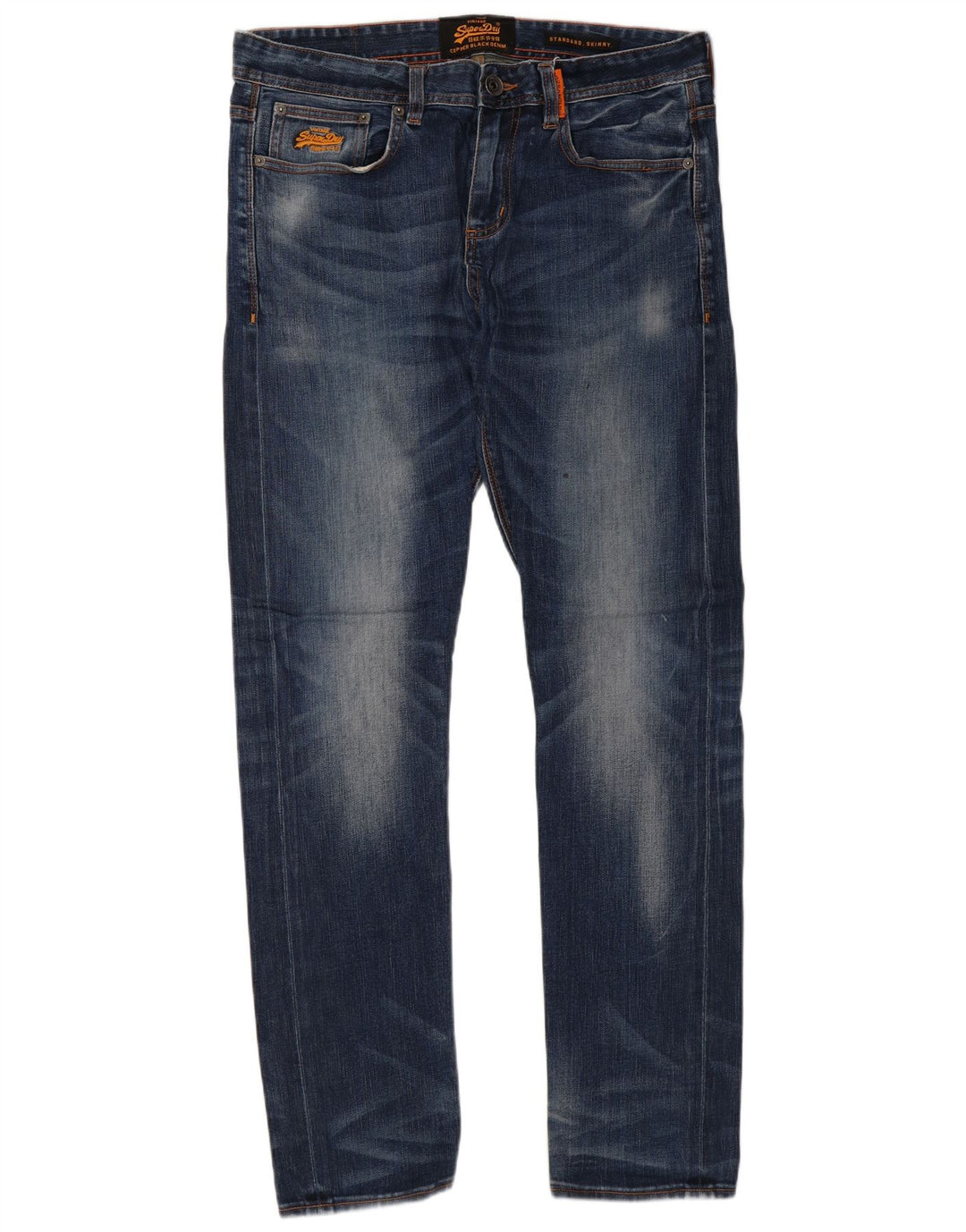 SUPERDRY Herren-Jeans, Standard-Passform, Röhrenjeans, W34, L32, Blau, Baumwolle