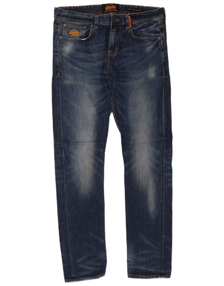 SUPERDRY Herren-Jeans, Standard-Passform, Röhrenjeans, W34, L32, Blau, Baumwolle