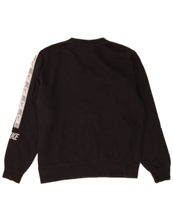 Nike Herren-Sweatshirt mit grafischer Standard-Passform, Größe S, Schwarz, Farbblock