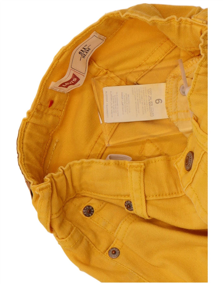 Levi's Jungen 511 Slim Jeans, 5–6 Jahre, W22 L21, gelbe Baumwolle