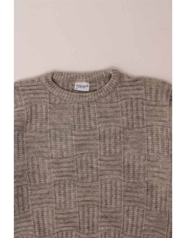 SCHIESSER Womens Boat Neck Jumper Sweater IT 52 2XL Grey Polyacrylic Vintage Schiesser and Second-Hand Schiesser from Messina Hembry 