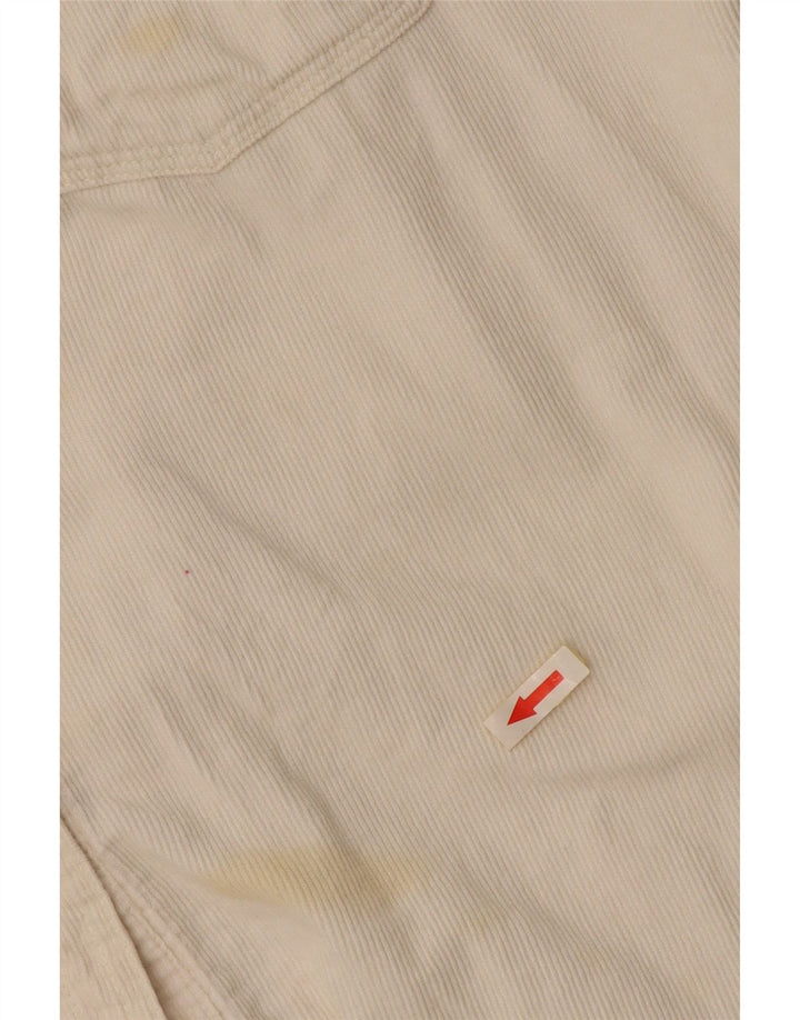 STACCATO Damen-Hemd aus übergroßem Cord, UK 10, Größe S, cremefarbene Baumwolle