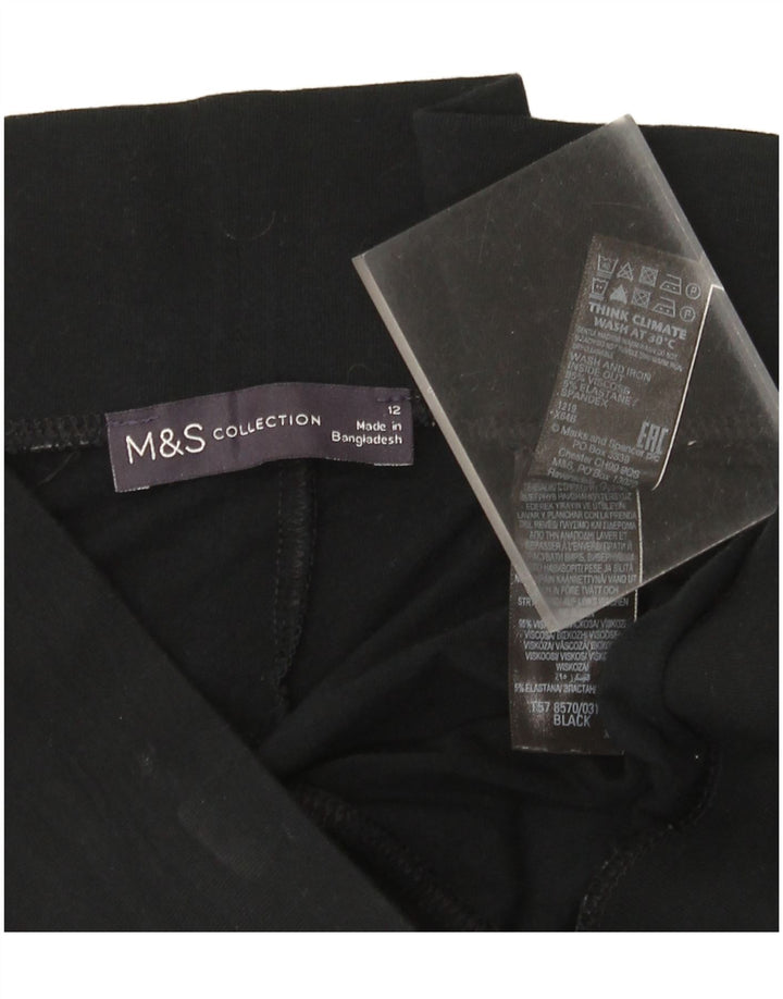Marks & Spencer Damen Capri-Leggings UK 12 Mittelschwarze Viskose