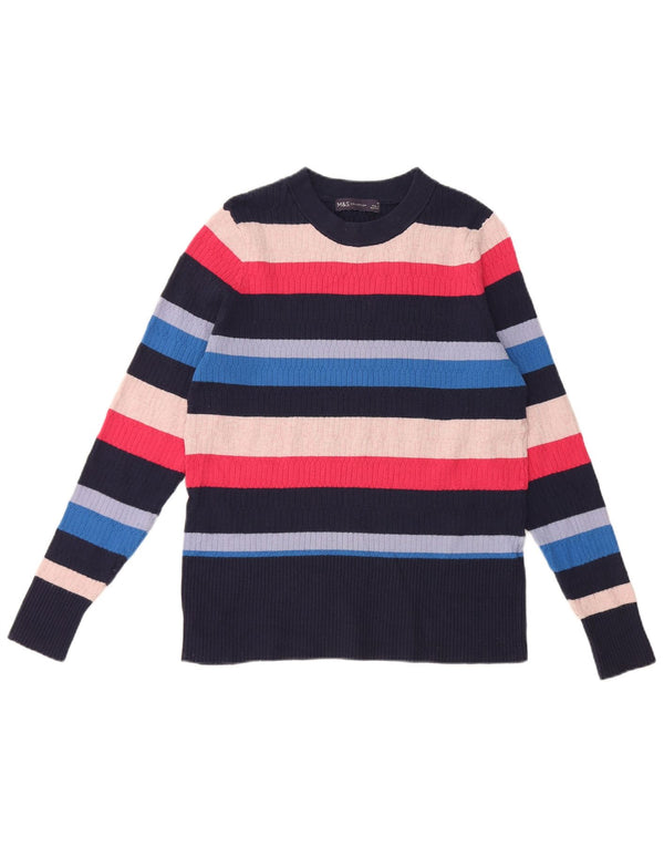 Marks & Spencer Damen-Pullover mit Rundhalsausschnitt, Gr. 40, Größe L, mehrfarbig