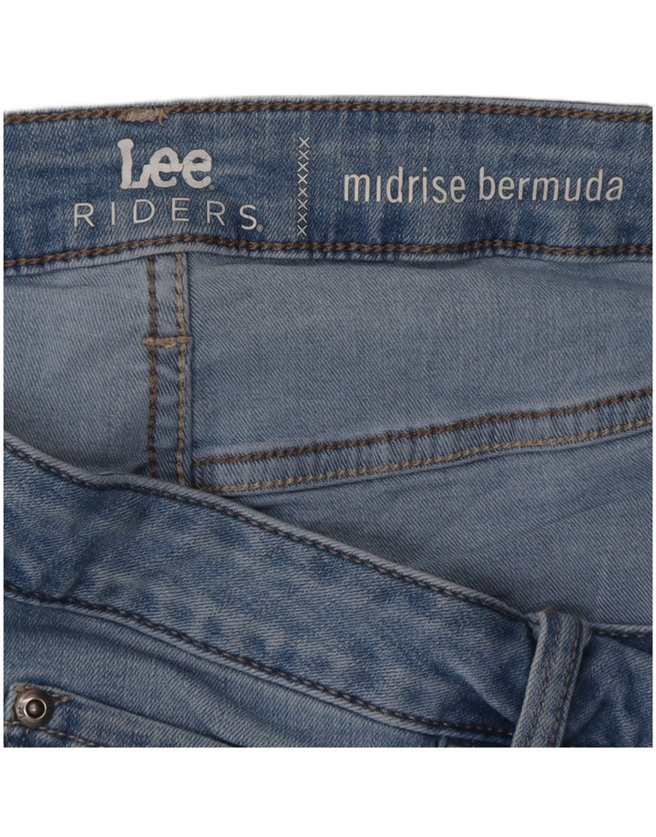 LEE Damen Riders Mid Rise Bermuda Denim Shorts W36 XL Blau