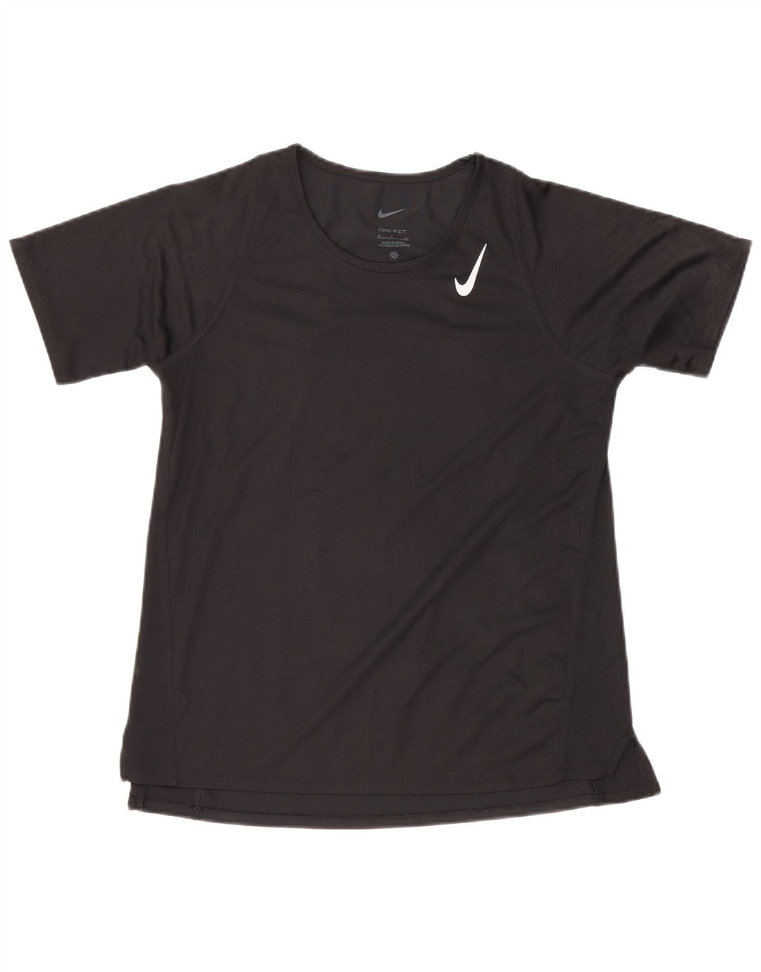 NIKE Womens Dri Fit T-Shirt Top UK 10 Small Black