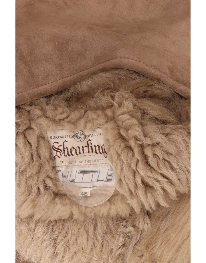 Vintage Damen Lammfelljacke IT 46 Large Beige