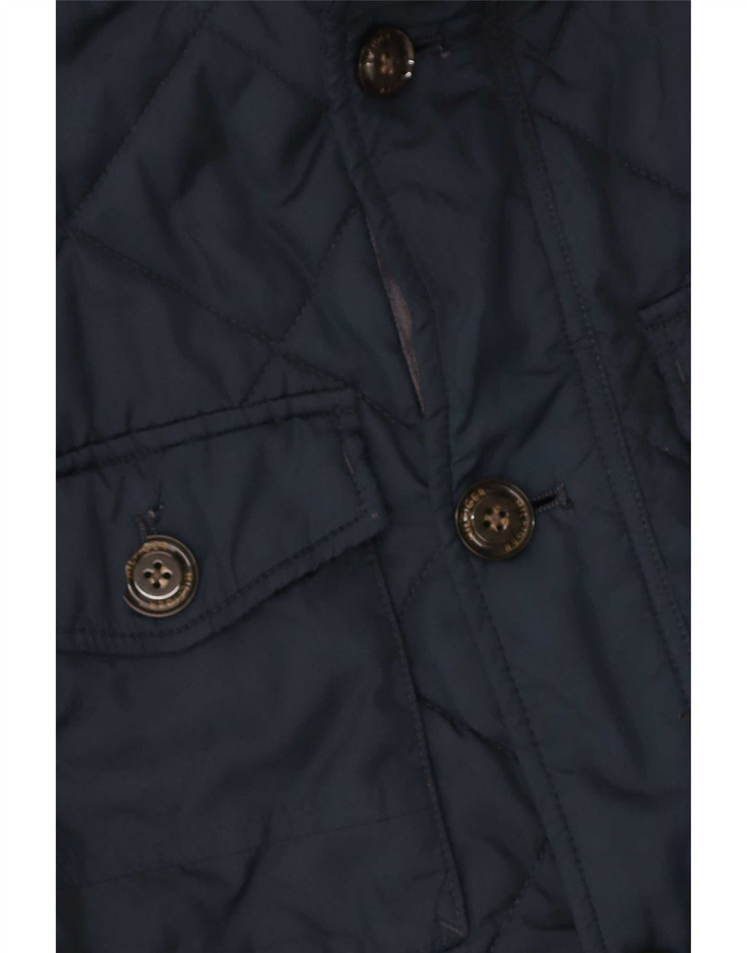 Tommy Hilfiger Herren Kapuzen-Steppjacke UK 36 Small Marineblau Polyester