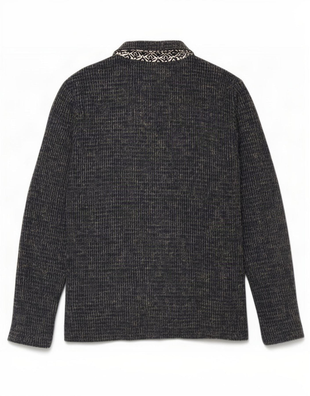 Zara Herren-Strickjacke, groß, marineblau gesprenkelte Baumwolle