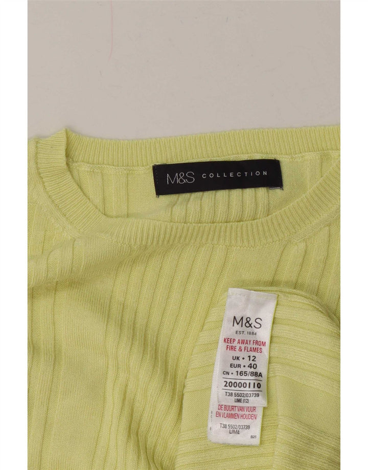 Marks & Spencer Damen-Pullover mit U-Boot-Ausschnitt, Gr. 12, Mittelgelb