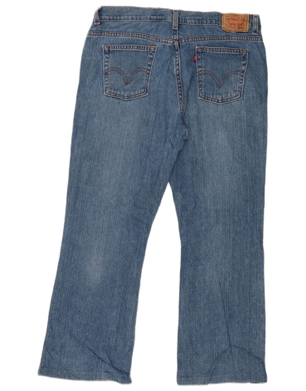 Levi's Damen Bootcut-Jeans mit hoher Taille, US 14, XL, B34, L26, blaue Baumwolle