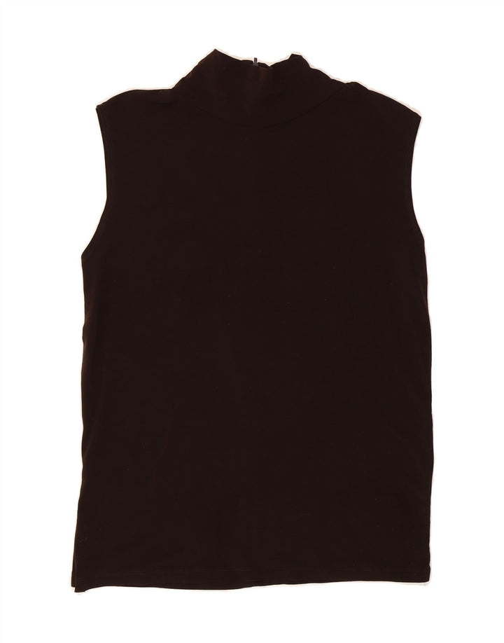 LAURA ASHLEY Womens Sleeveless Blouse Top UK 22 3XL Brown Polyester Vintage Laura Ashley and Second-Hand Laura Ashley from Messina Hembry 