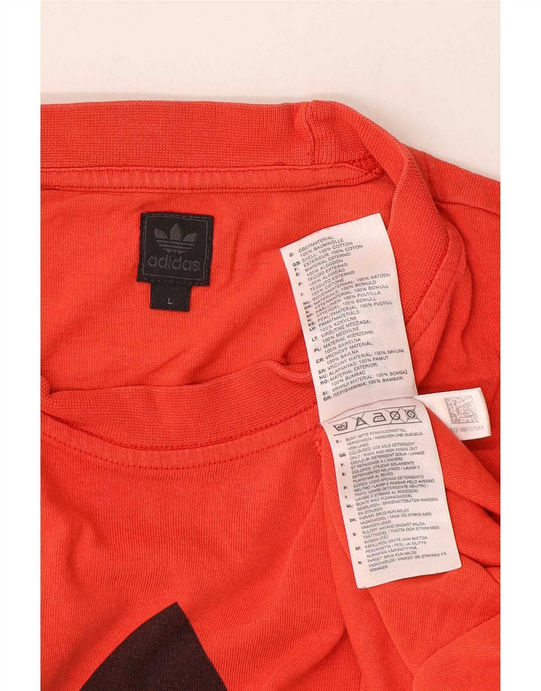 Adidas Herren Grafik T-Shirt Top Große rote Baumwolle