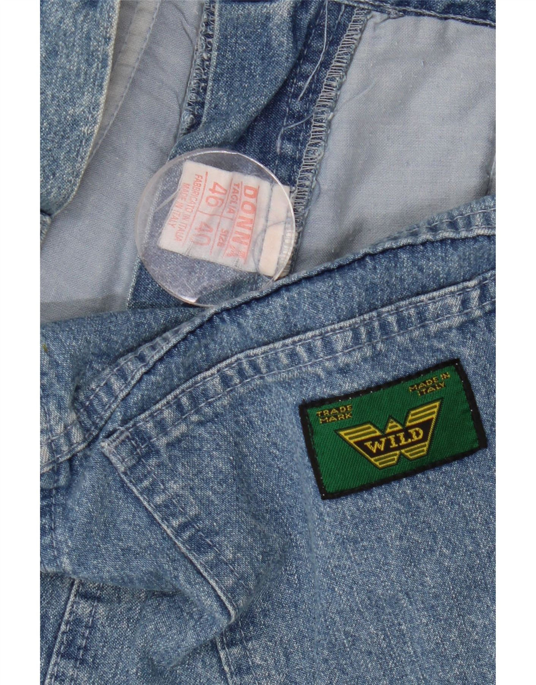 Wild Damen Jeansrock IT 40 Small W28 Blaue Baumwolle