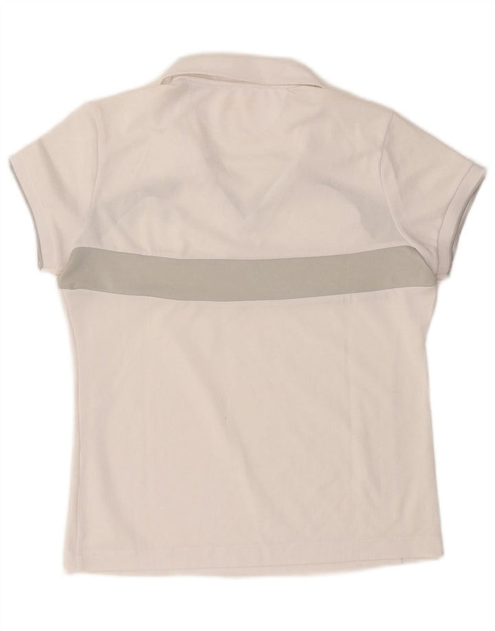 Lotto Damen-Poloshirt UK 12 Mittelweiß Farbblock