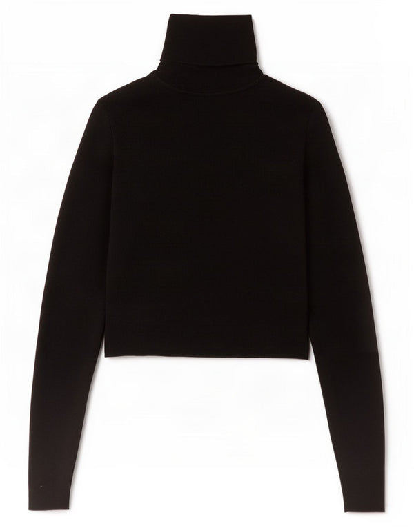 Zara Damen Crop Bluse Top UK 8 Small Schwarze Viskose