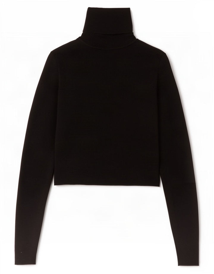 Zara Damen Crop Bluse Top UK 8 Small Schwarze Viskose